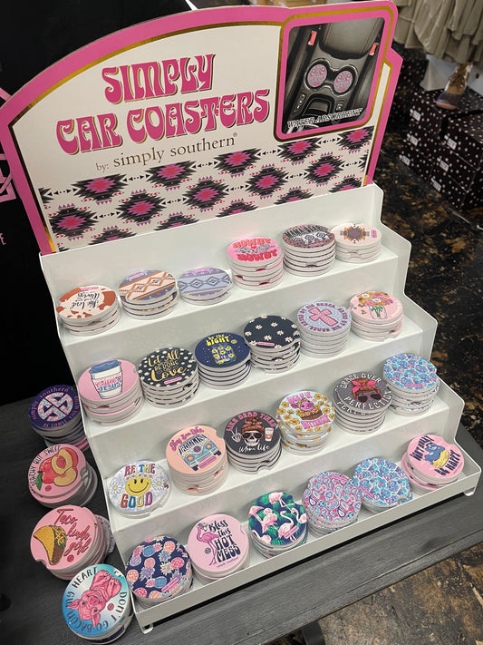 FINAL SALE - Simply Southern - Car Coasters - Asst. Designs