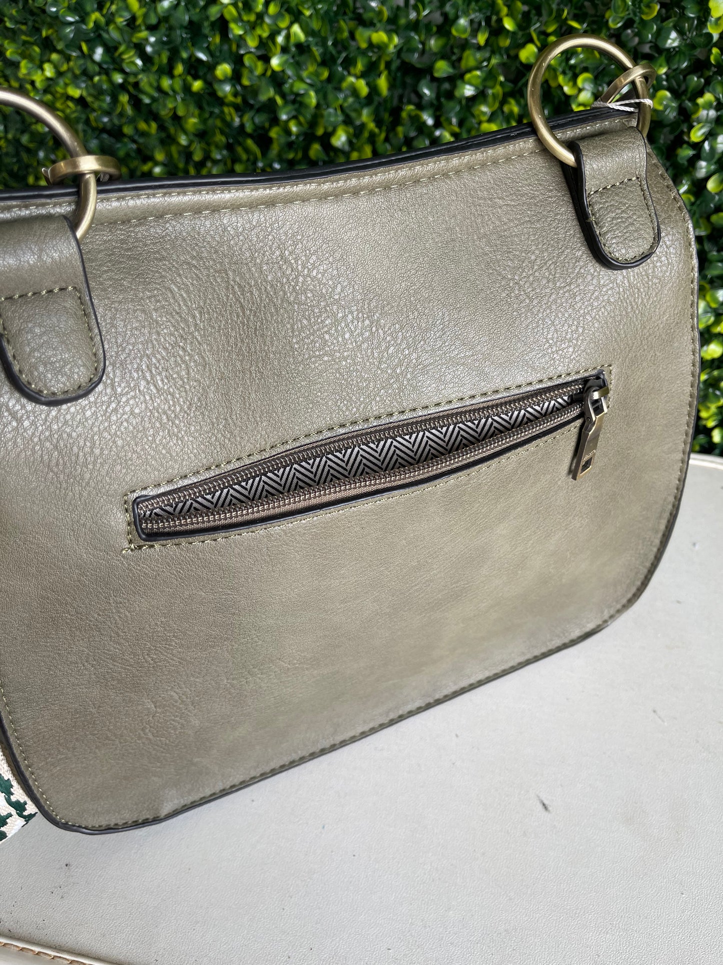 The Brinley Studded Crossbody Bag - Olive