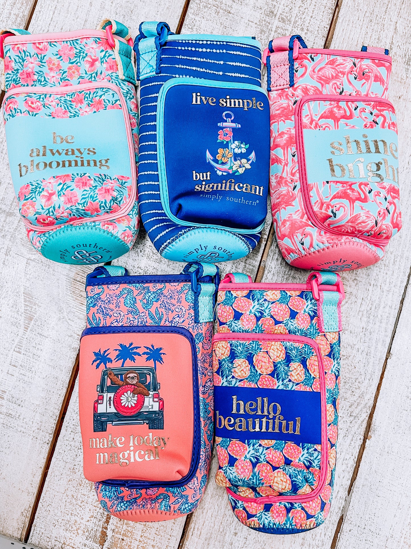 FINAL SALE - Simply Southern - Neoprene Bottle Case - ASST.