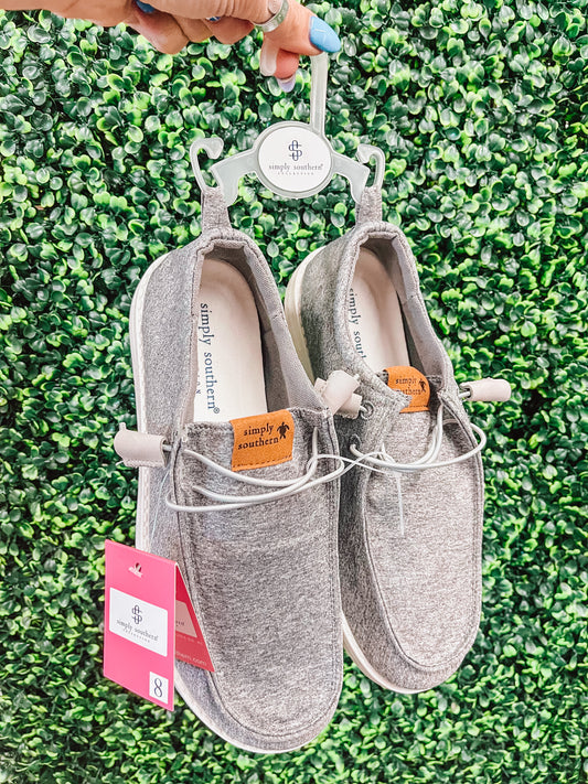 FINAL SALE - Simply Southern - Slip On Sneaker Shoes - Grey