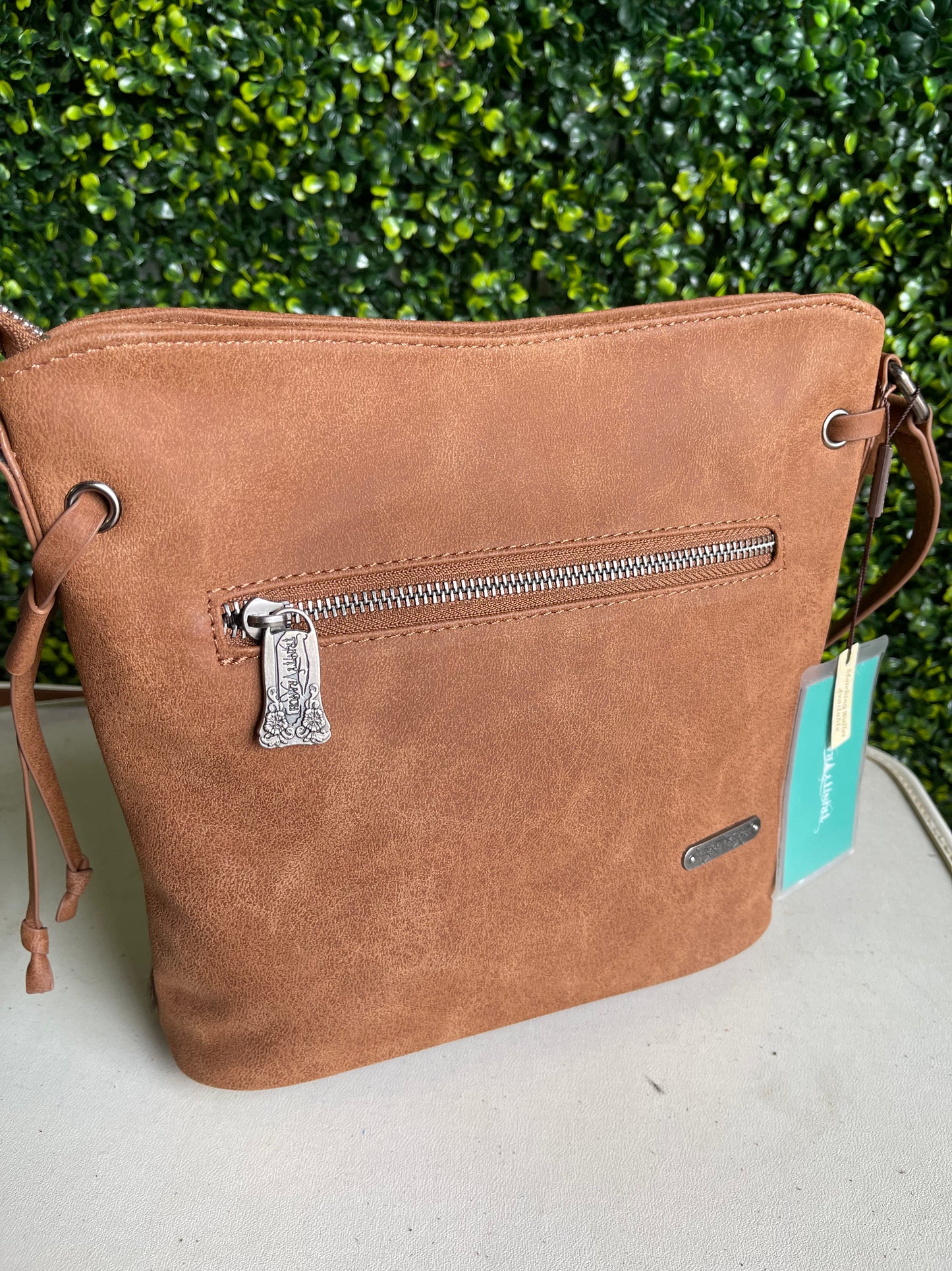 Trinity Ranch Hair-On Cowhide Collection Concealed Carry Crossbody Bag - Brown