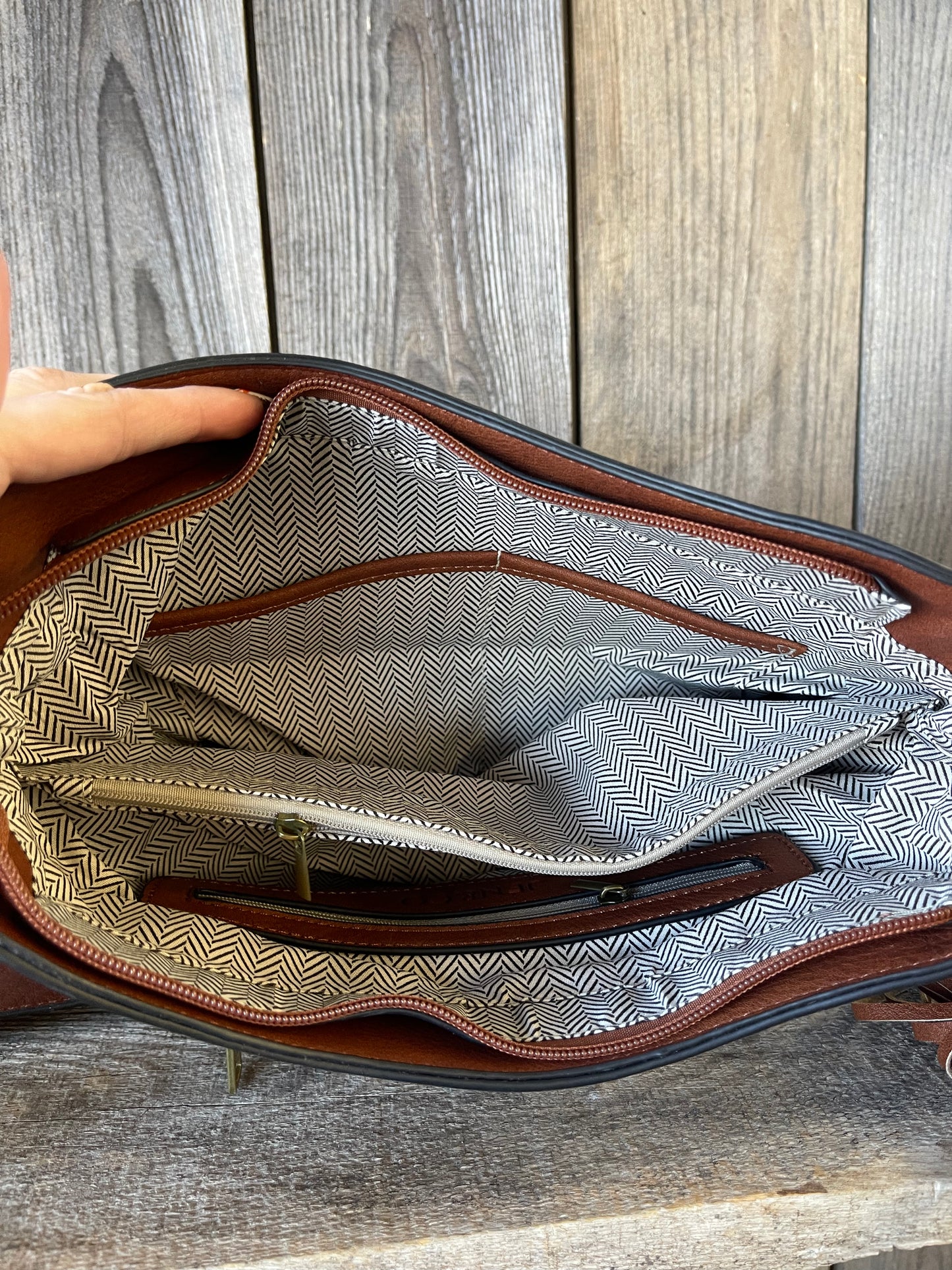 The Corrine Concealed Carry Crossbody Bag - Brown