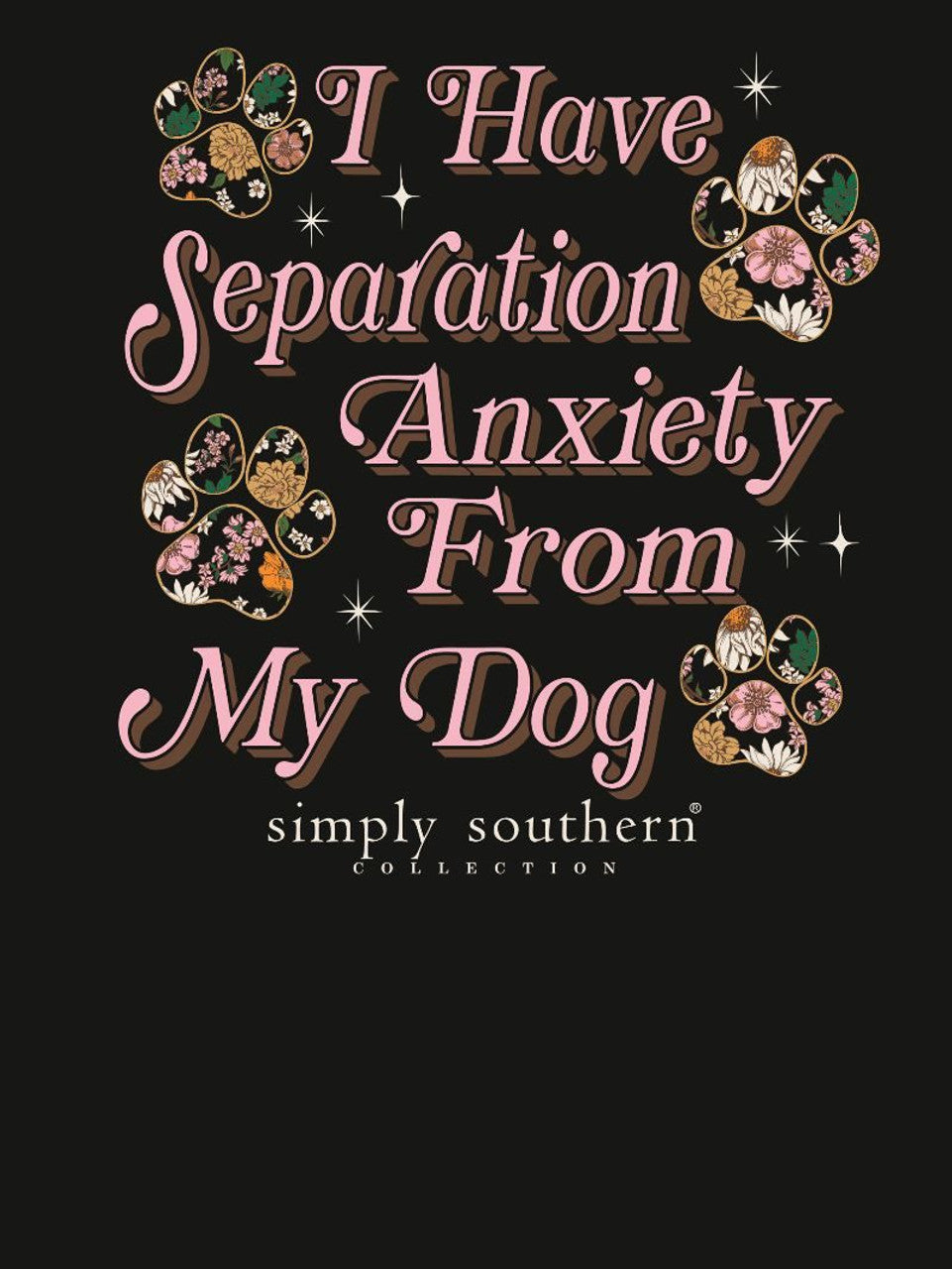 FINAL SALE - Simply Southern - I Have Separation Anxiety From My Dog Long Sleeve Tee - 2024