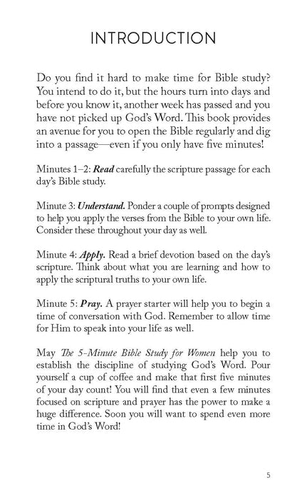 The 5-Minute Bible Study For Women