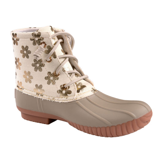 FINAL SALE - Simply Southern - Lace Up Duck Boots - Flower