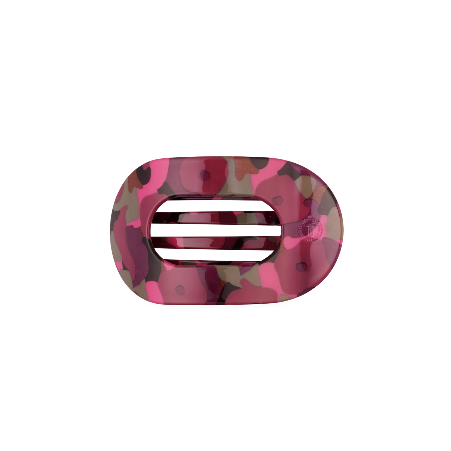TELETIES - Small Flat Round Hair Clip - Garden Glam
