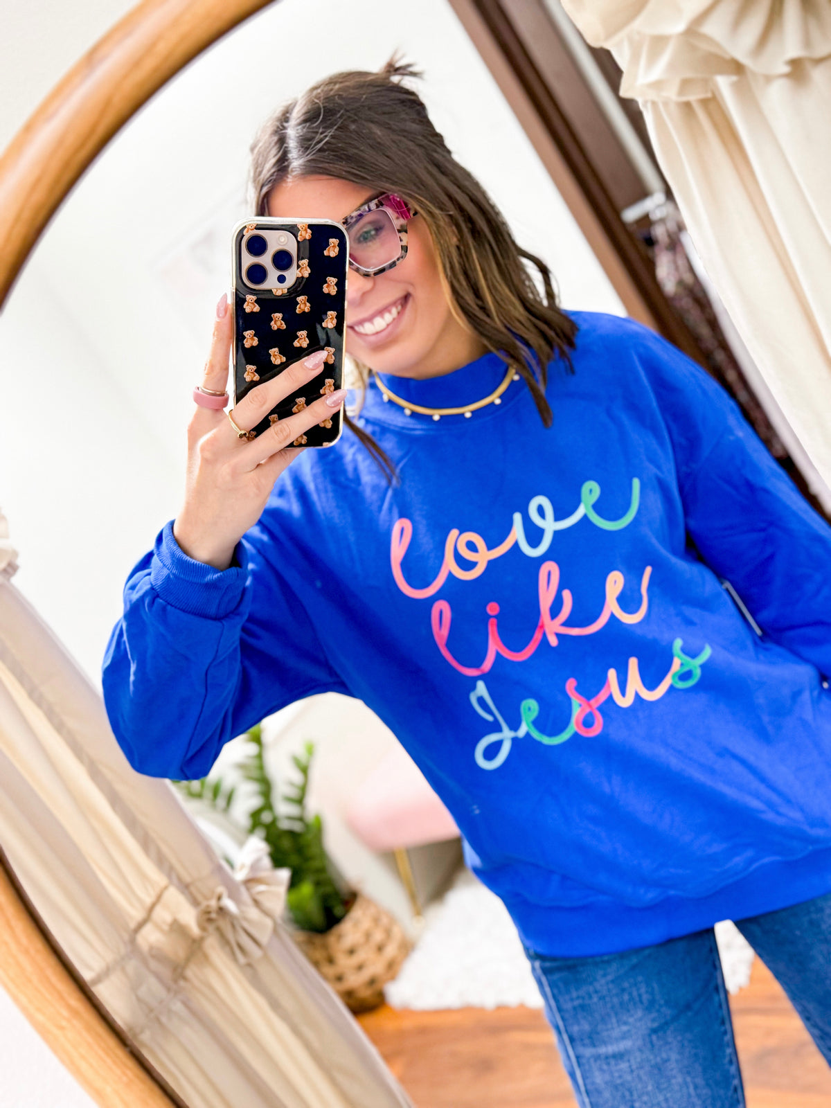 The Love Like Jesus Mock Neck Sweatshirt