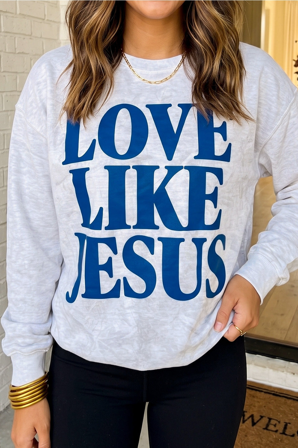 The Love Like Jesus Snow Camo Sweatshirt