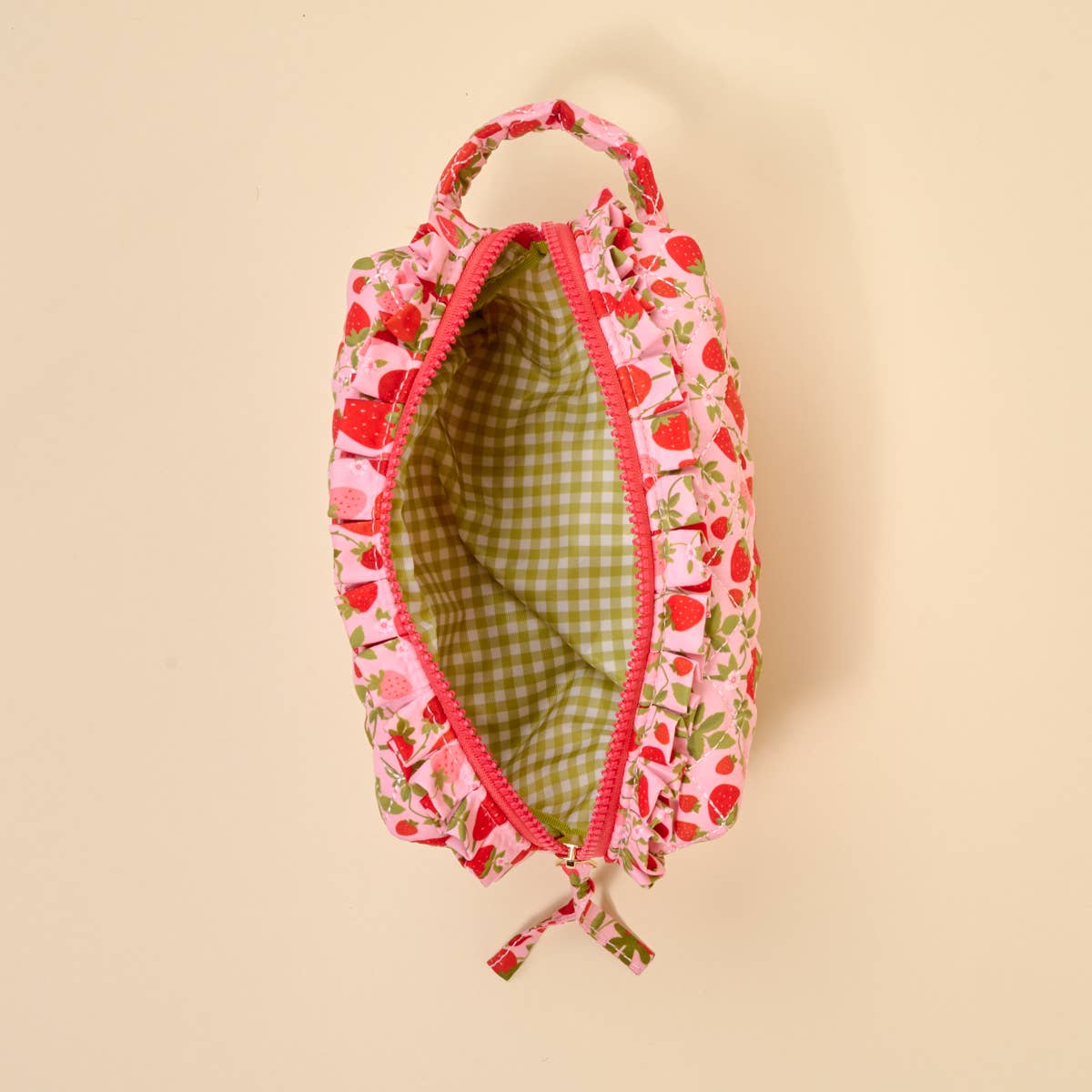 The Darling Effect - Essentials Quilted Cosmetic Pouch - Strawberry Fields