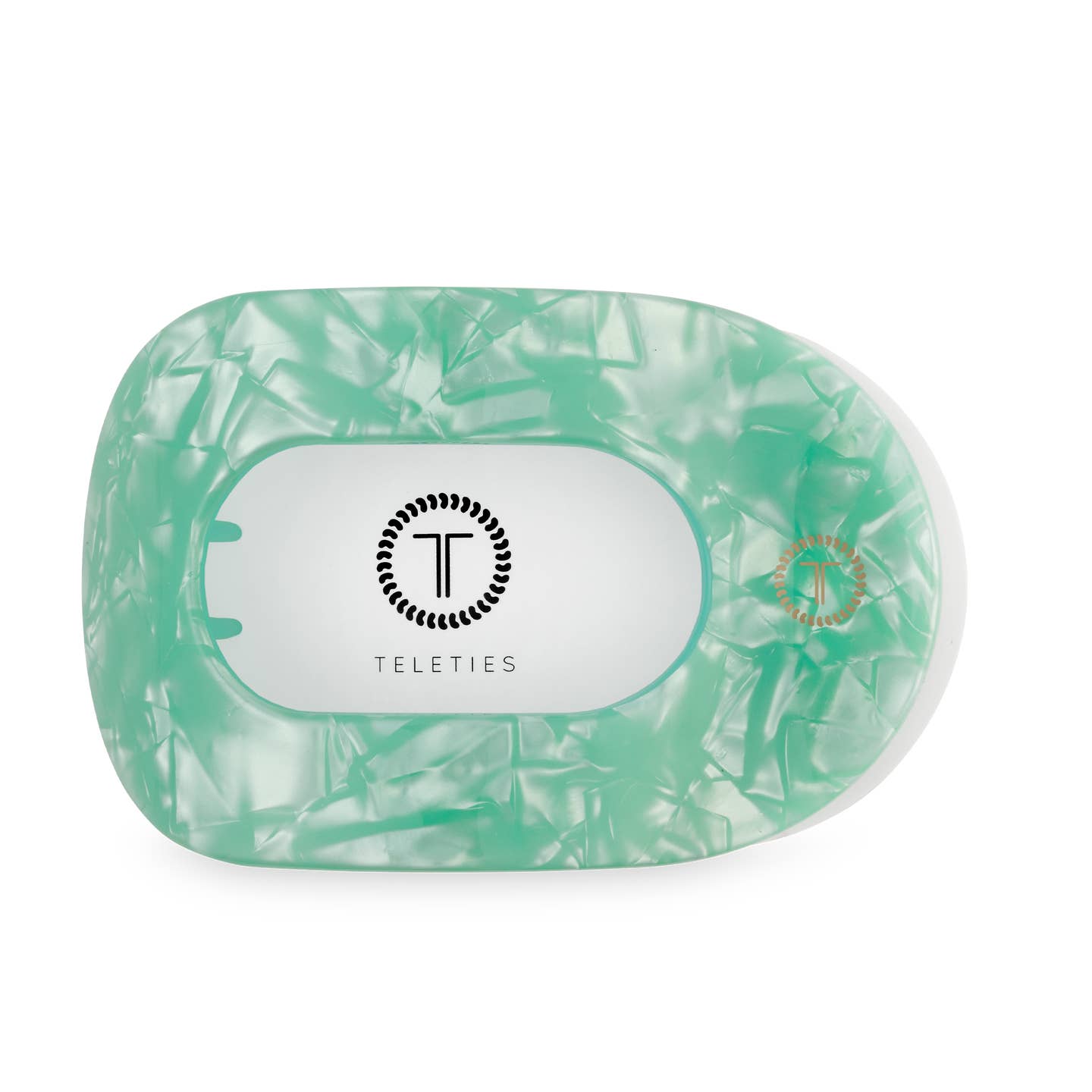 TELETIES - Large Flat Round Hair Clip - Spring Splash