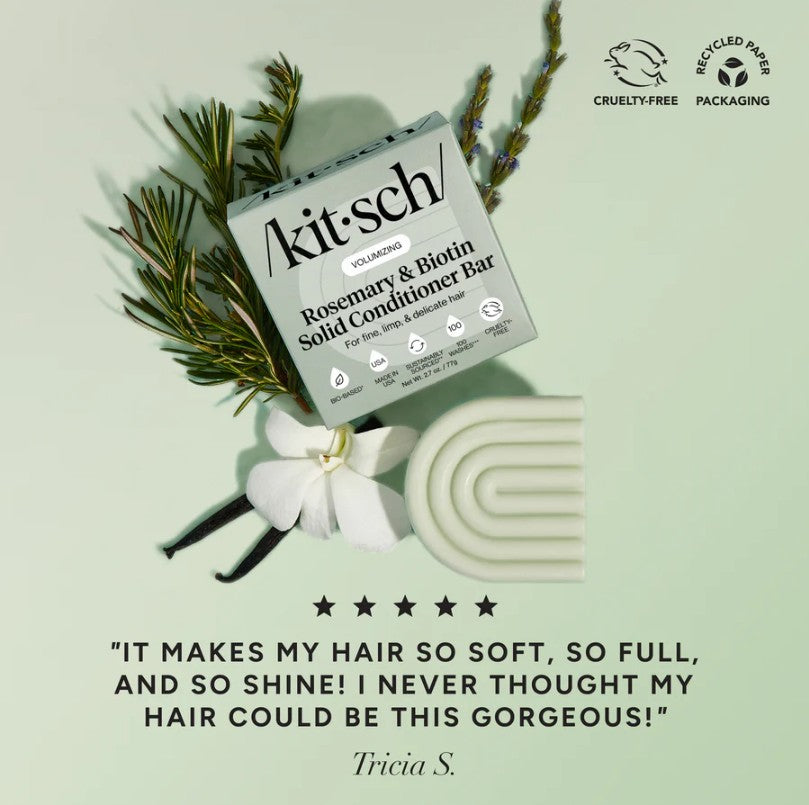 KITSCH - Rosemary & Biotin Volumizing Shampoo & Conditioner Bar Combo