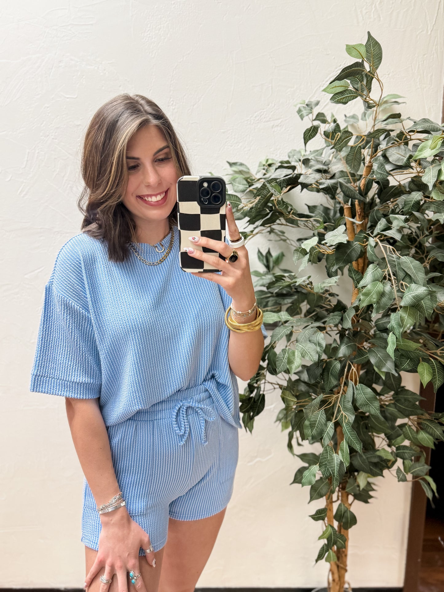 The Everleigh Corded Set - Cornflower Blue