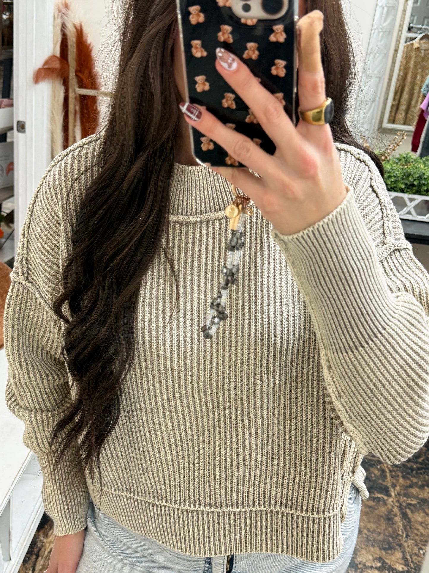 The Jolene Sweater - Light Mocha