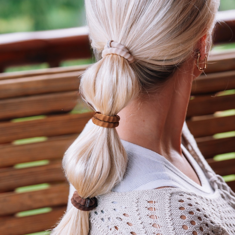 TELETIES - Small - Nylon Hair Ties - Espresso Yourself