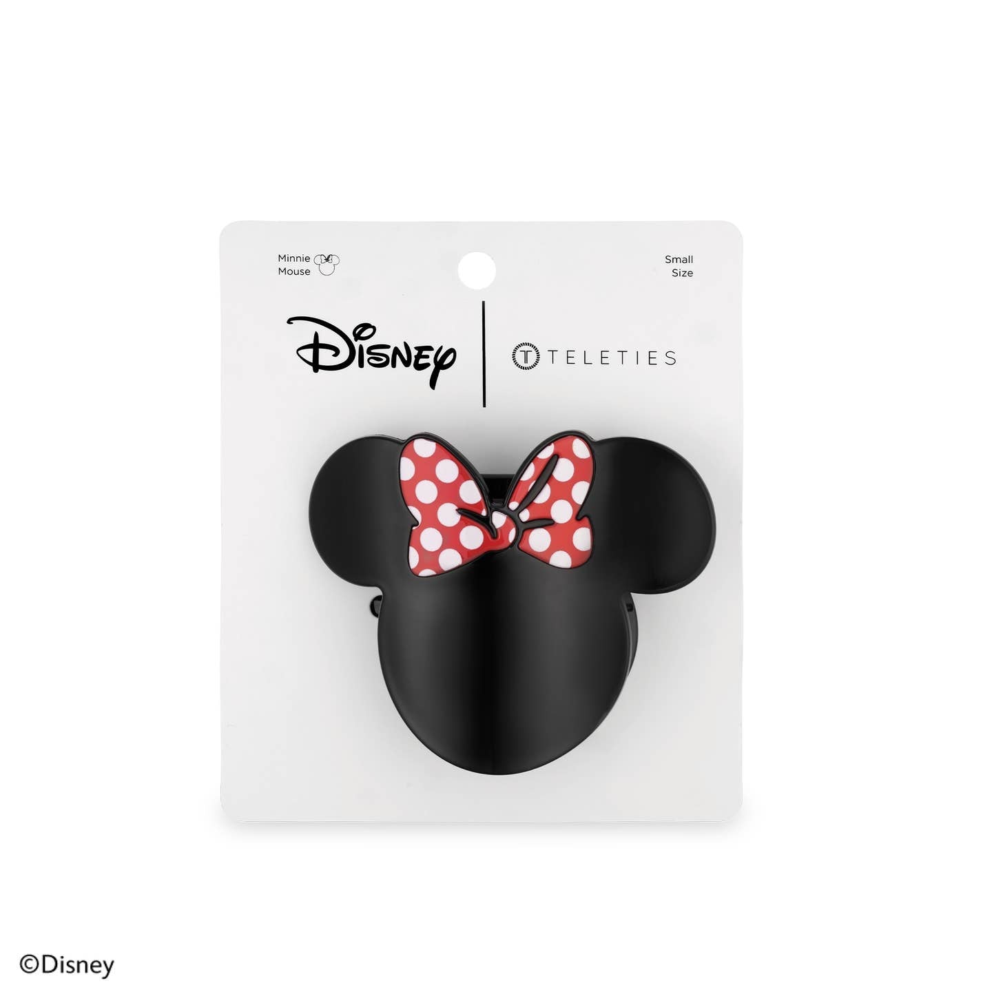 TELETIES - Small Flat Hair Clip - Disney: Minnie Mouse Shaped