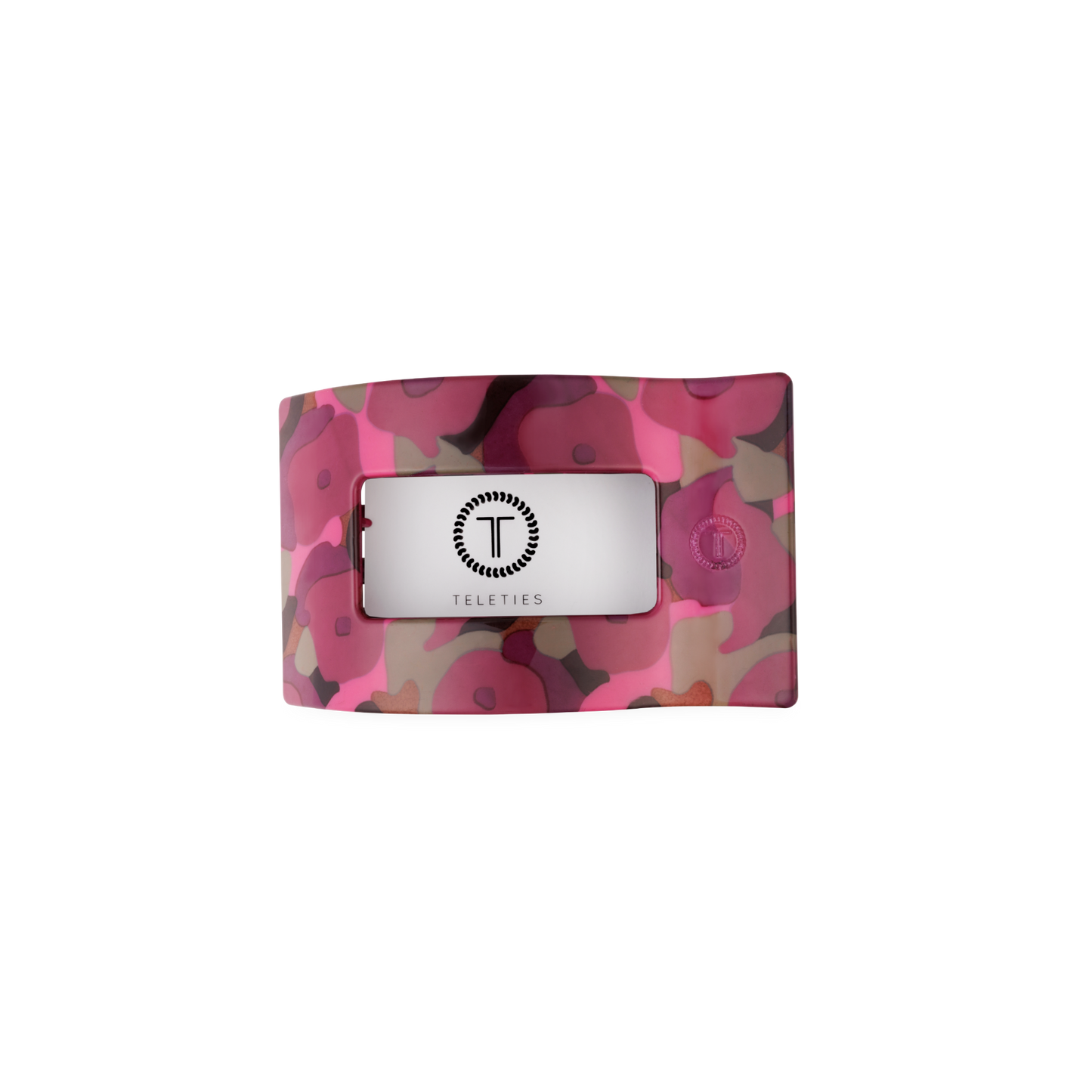 TELETIES - Small Flat Rectangle Hair Clip - Garden Glam