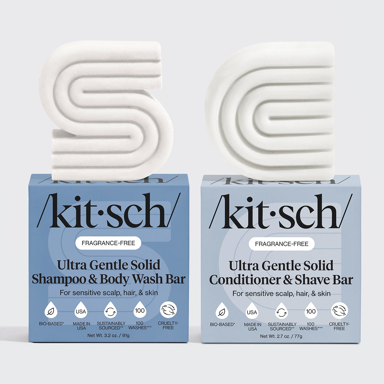 KITSCH - Ultra Sensitive Shampoo & Conditioner Bar Combo