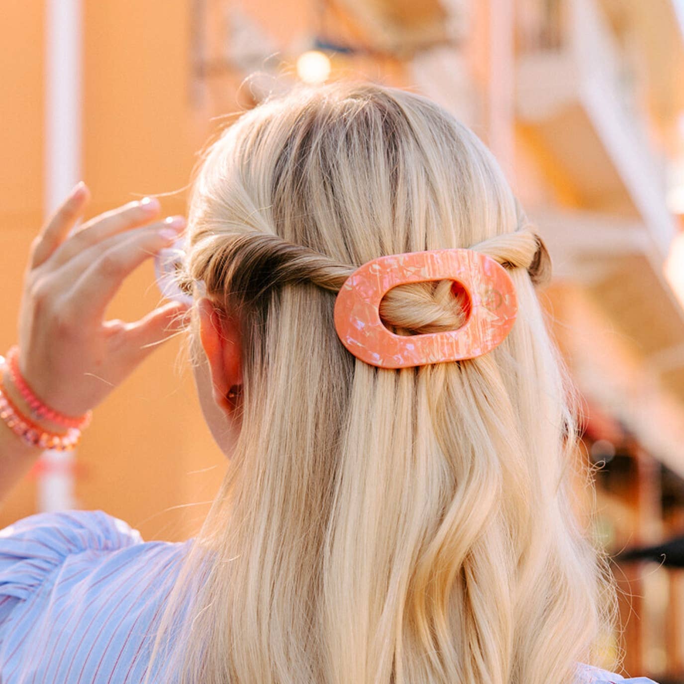 TELETIES - Small Flat Round Clip - Dreamsicle