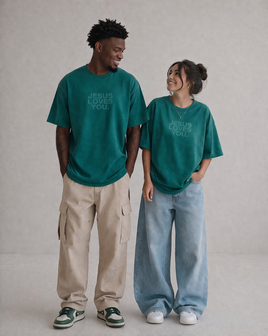 The Jesus Loves You Comfort Colors Tee - Pacific Harbor