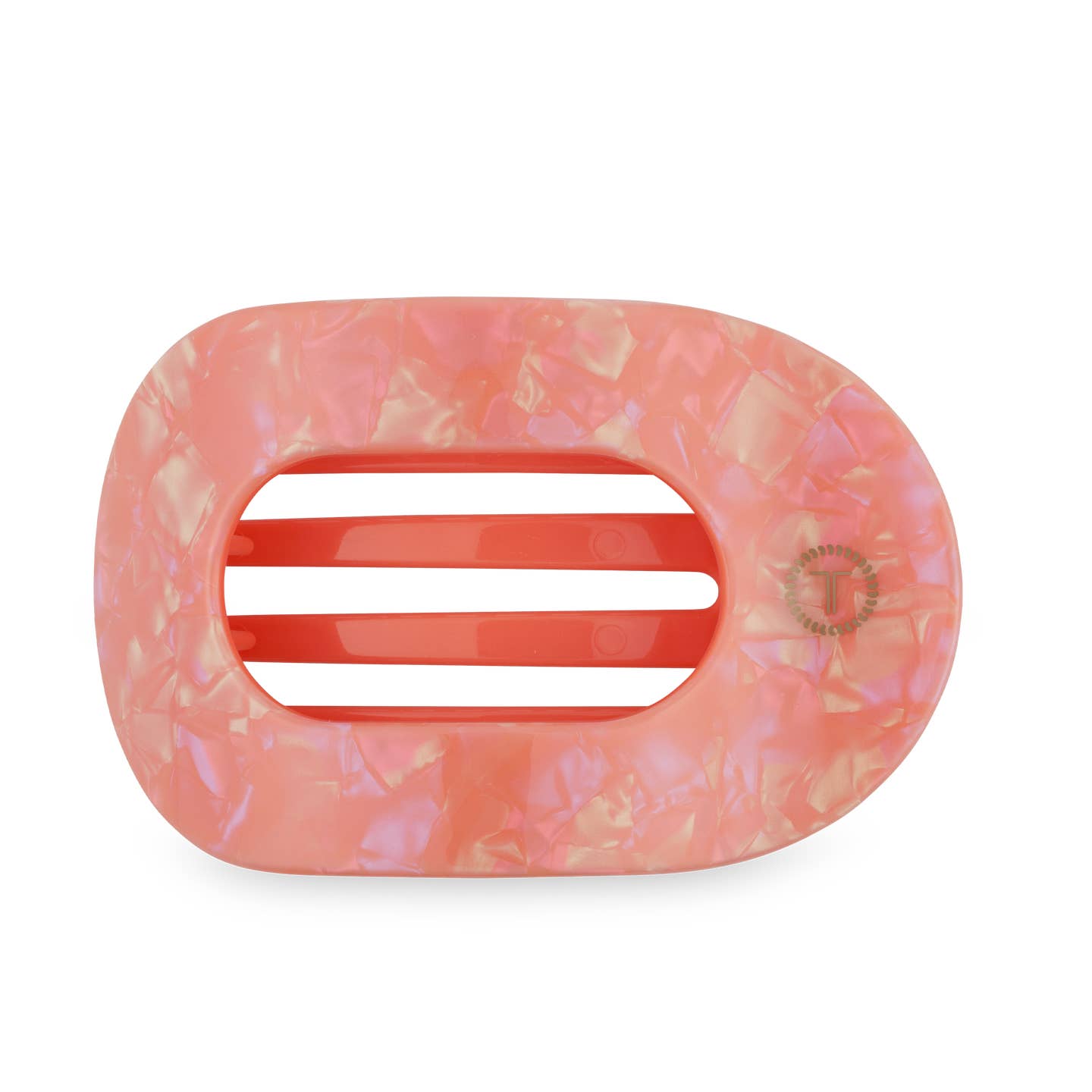 TELETIES - Large Flat Round Hair Clip - Dreamsicle
