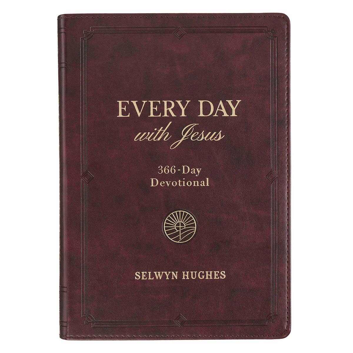Every Day with Jesus: 366-Day Burgundy Faux Leather Devotional