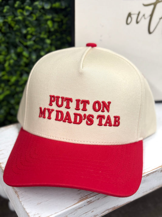 The Put It On My Dad's Tab Hat - Red
