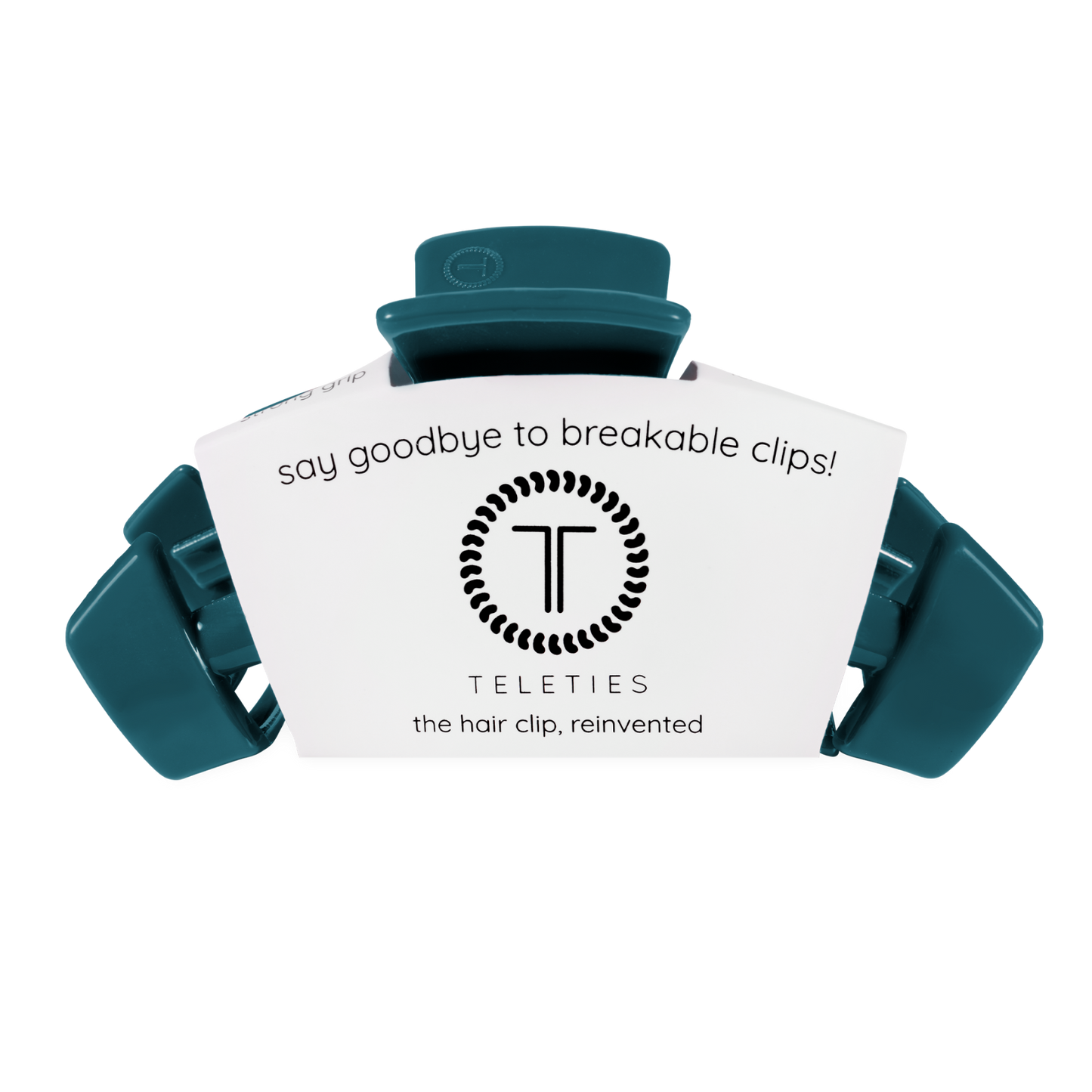 TELETIES - Classic Large Claw Clip - Teal With It