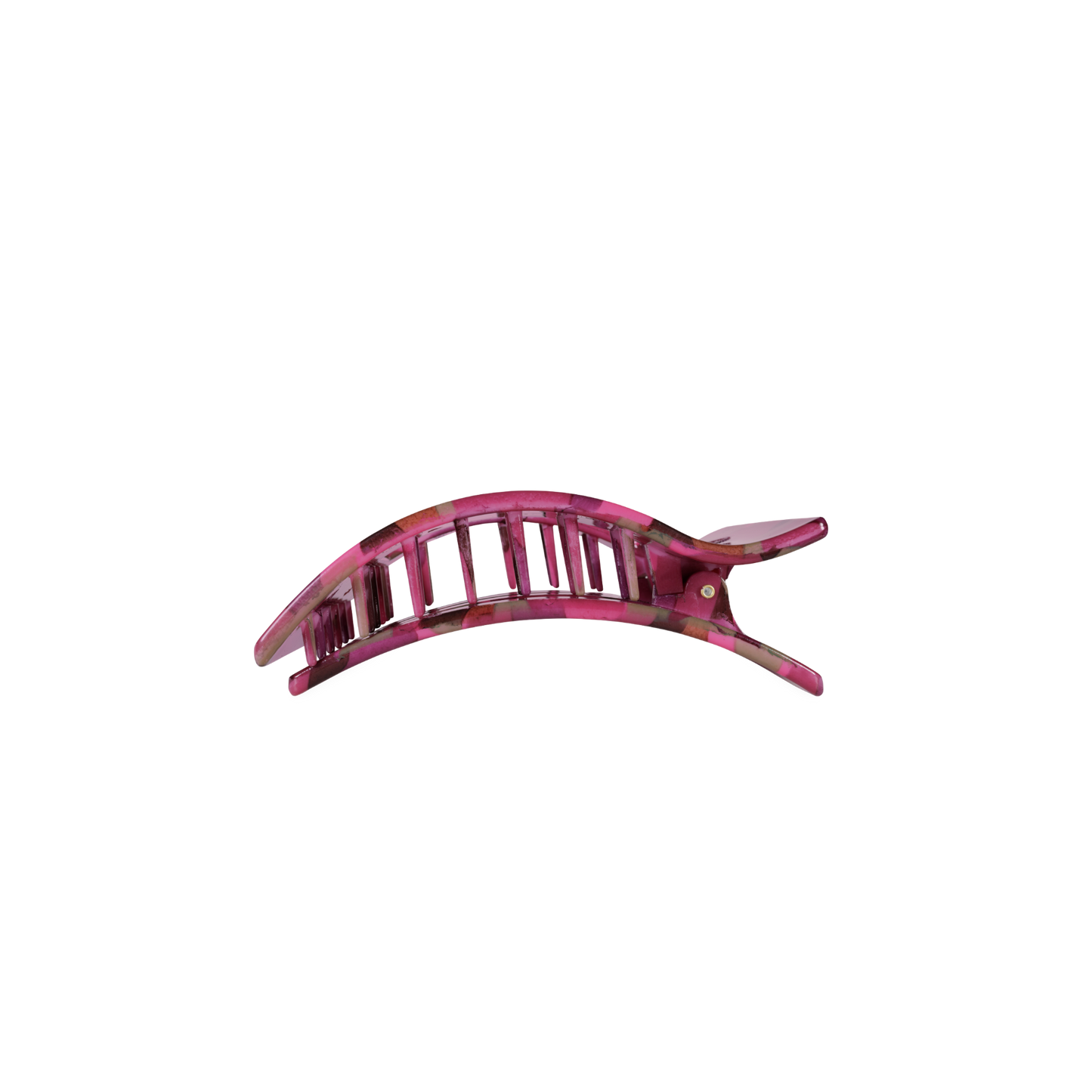 TELETIES - Small Flat Rectangle Hair Clip - Garden Glam