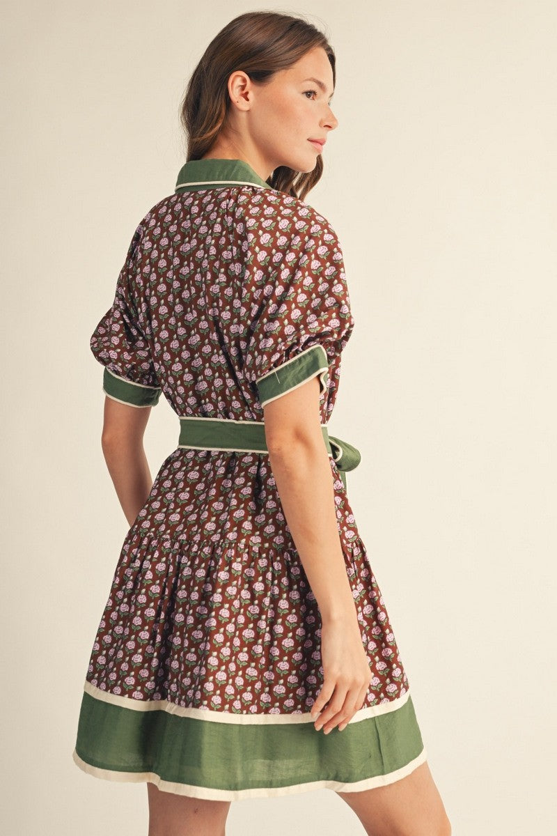 The Misha Waist Tie Floral Lovely Dress