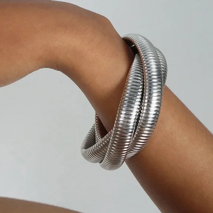 CHANSUTTPEARLS - The Triple Emma Bracelet - Silver