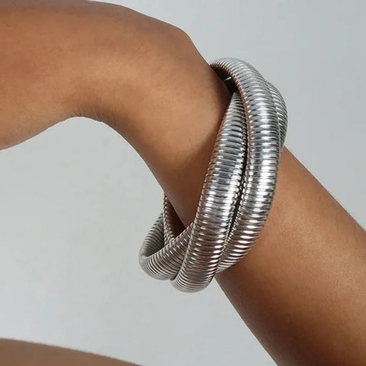 CHANSUTTPEARLS - The Triple Emma Bracelet - Silver