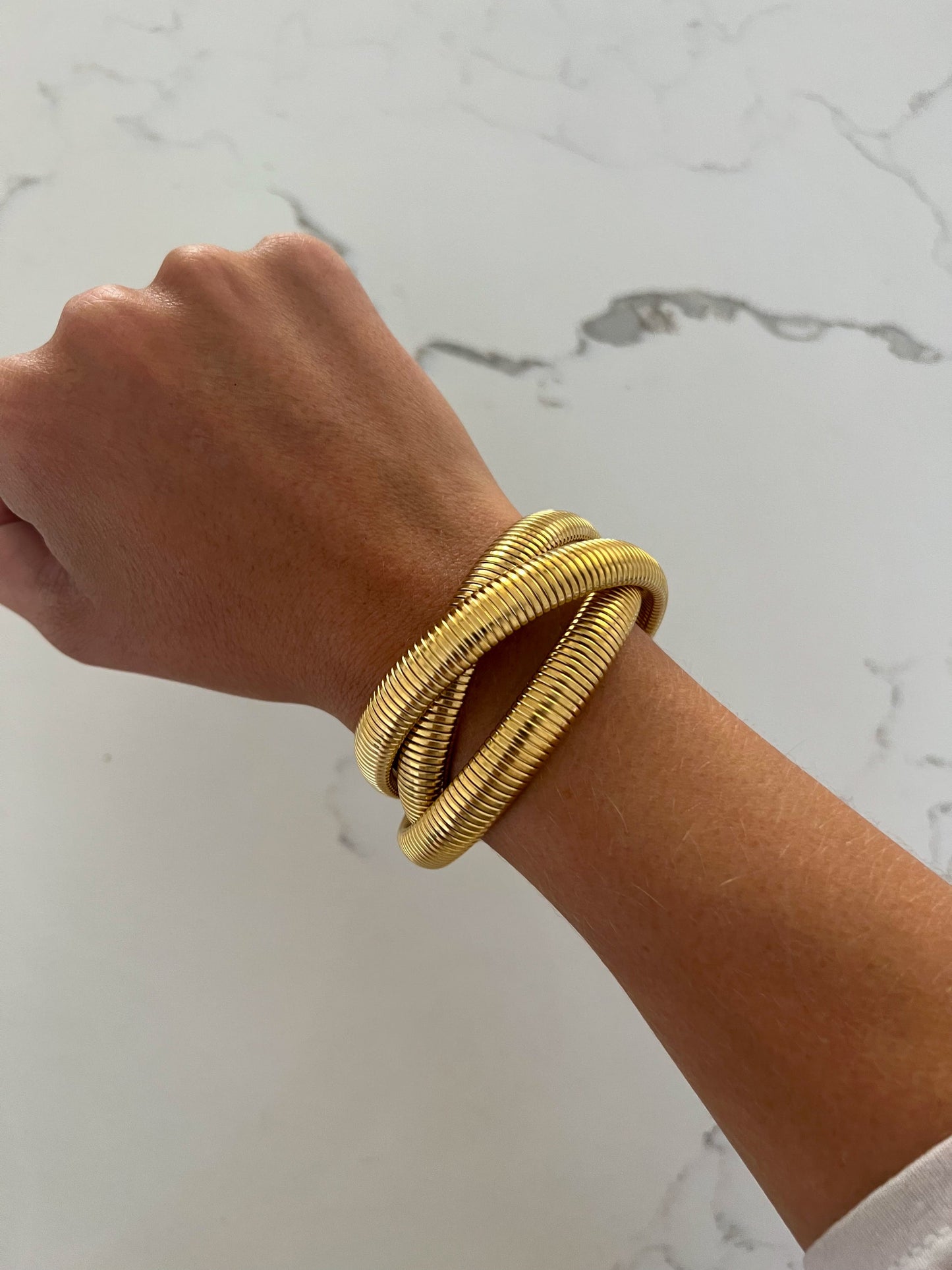 CHANSUTTPEARLS - The Triple Emma Bracelet - Gold