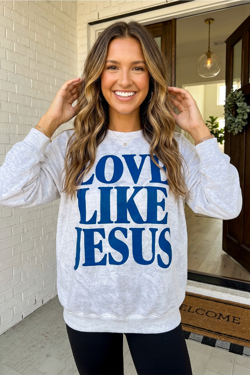 The Love Like Jesus Snow Camo Sweatshirt