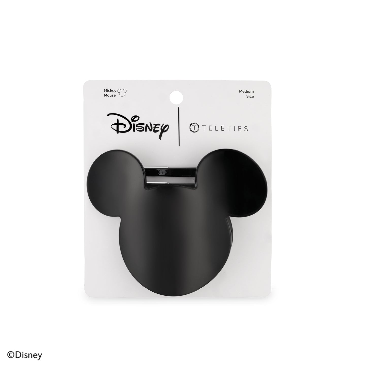 TELETIES - Medium Flat Hair Clip - Disney: Mickey Mouse Shaped