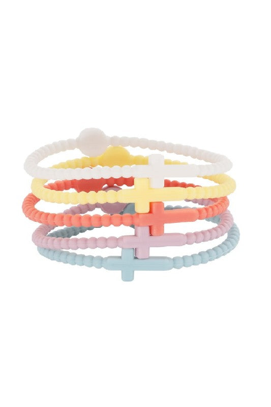 The Cross Silicone Bracelet Pack - ASST. COLORS