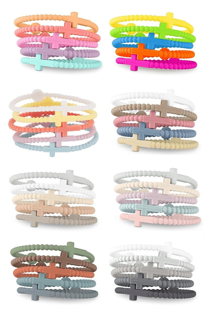 The Cross Silicone Bracelet Pack - ASST. COLORS