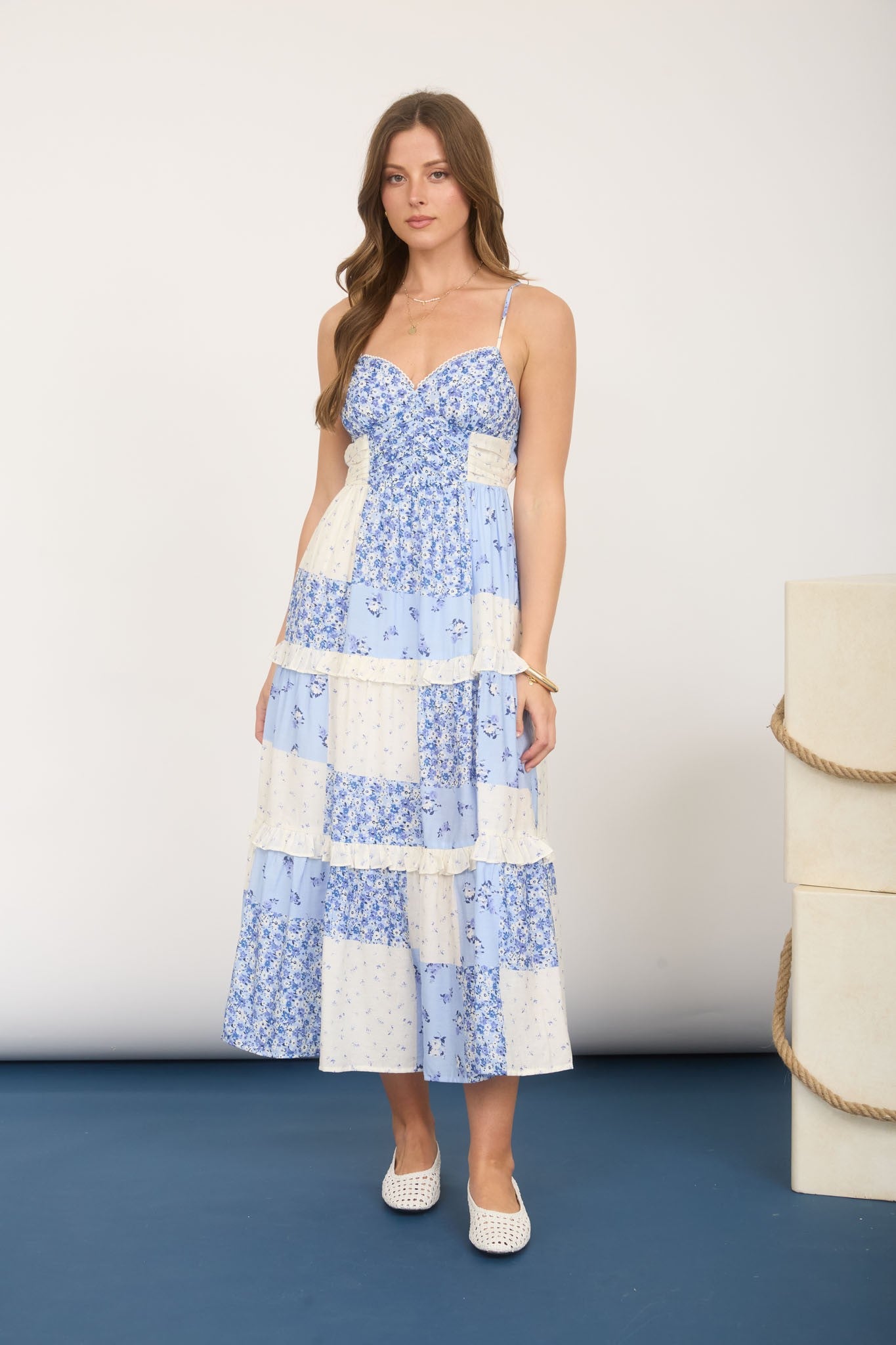 The Millie Dress - Blue Multi