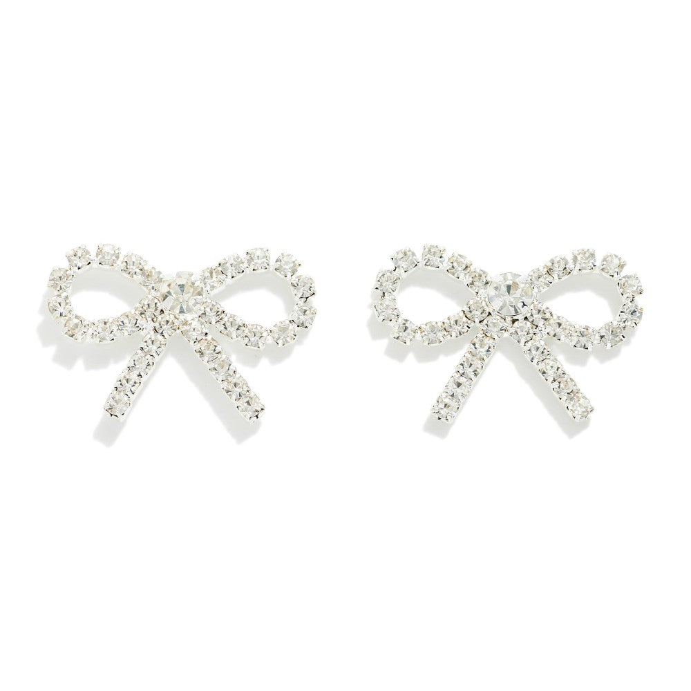 The Milly Bow Earrings - Silver