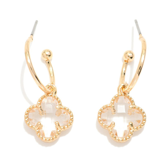 The Cecilia Earrings - Gold/Clear
