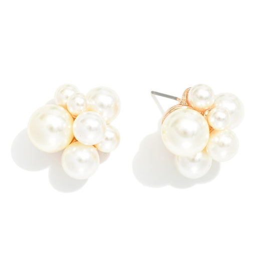 The Alyse Earrings - Gold/Pearl