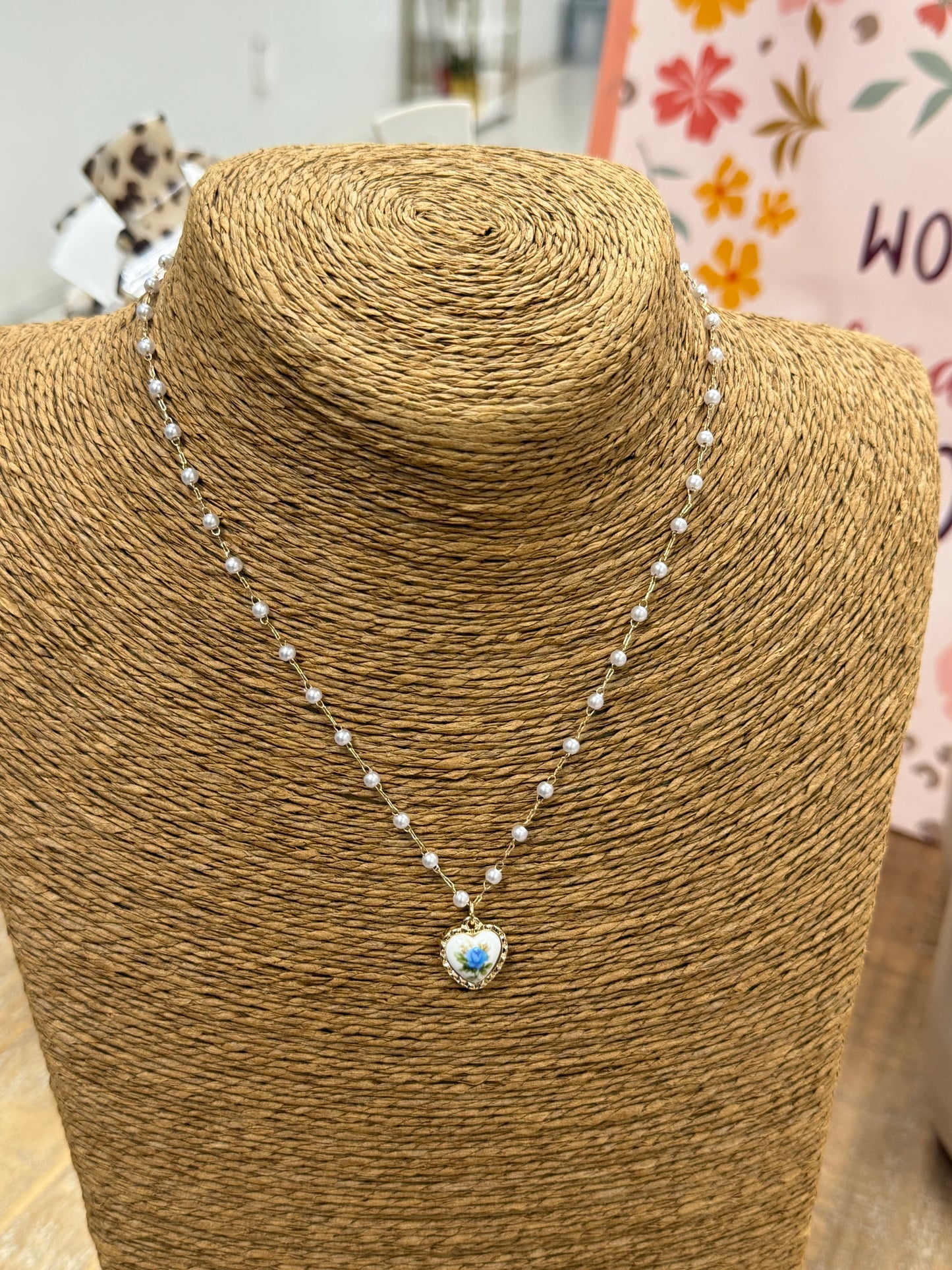 The Audra Necklace - Blue Rose