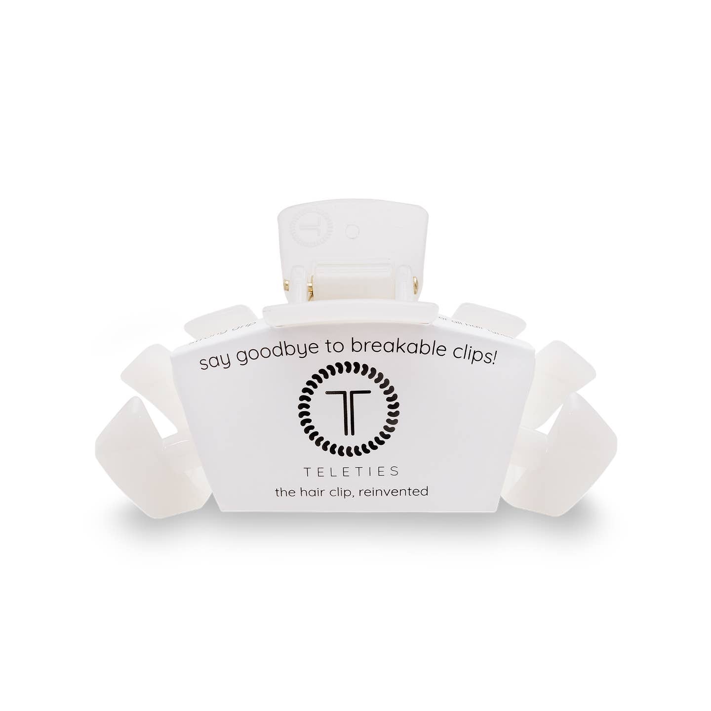 TELETIES - Classic Small Hair Clip - Coconut White