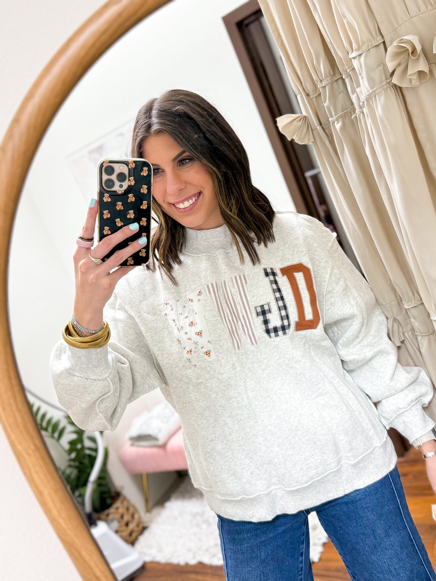 The WWJD Patchwork Mock Neck Sweatshirt