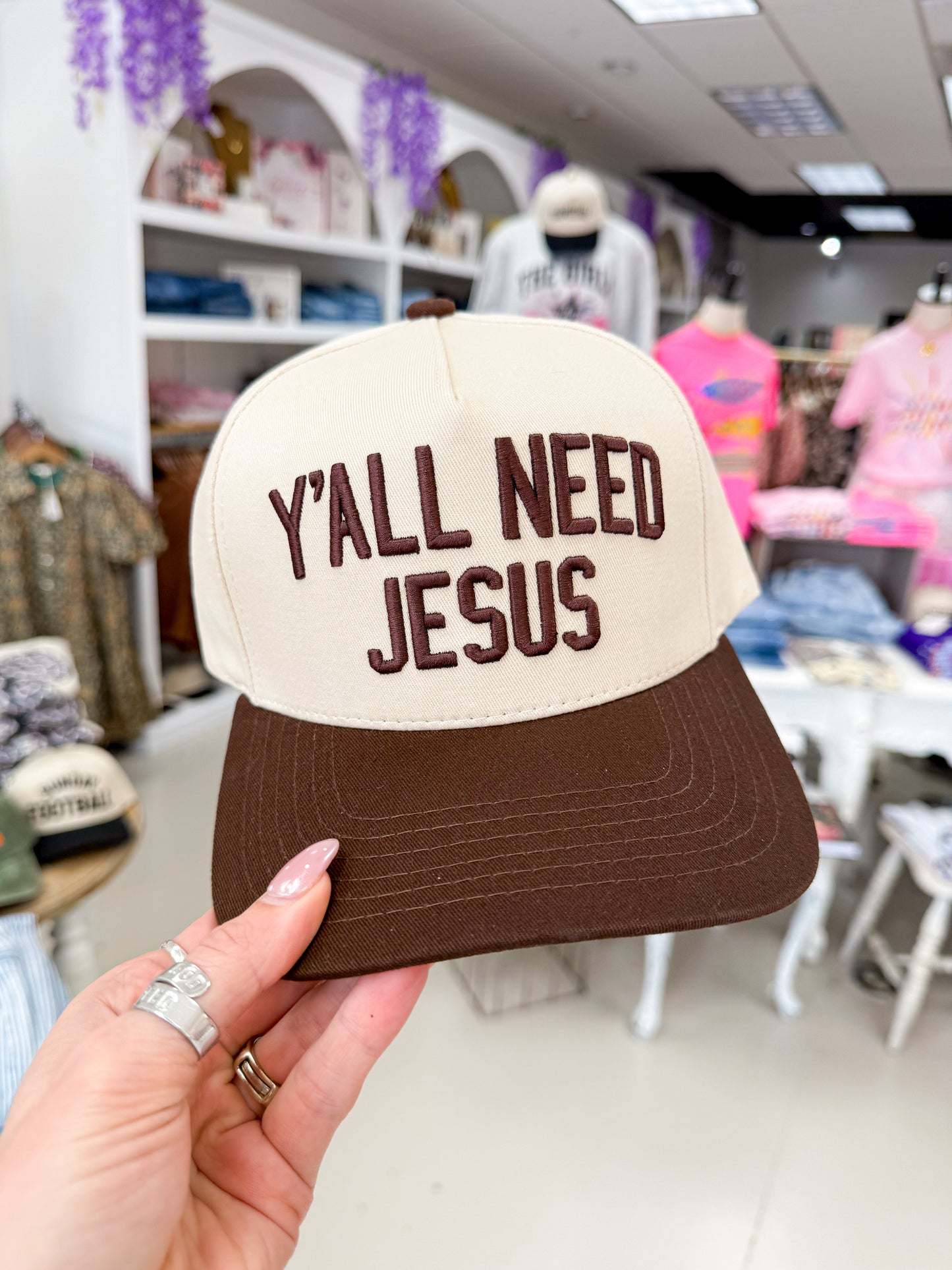 The Y'all Need Jesus Hat - Brown
