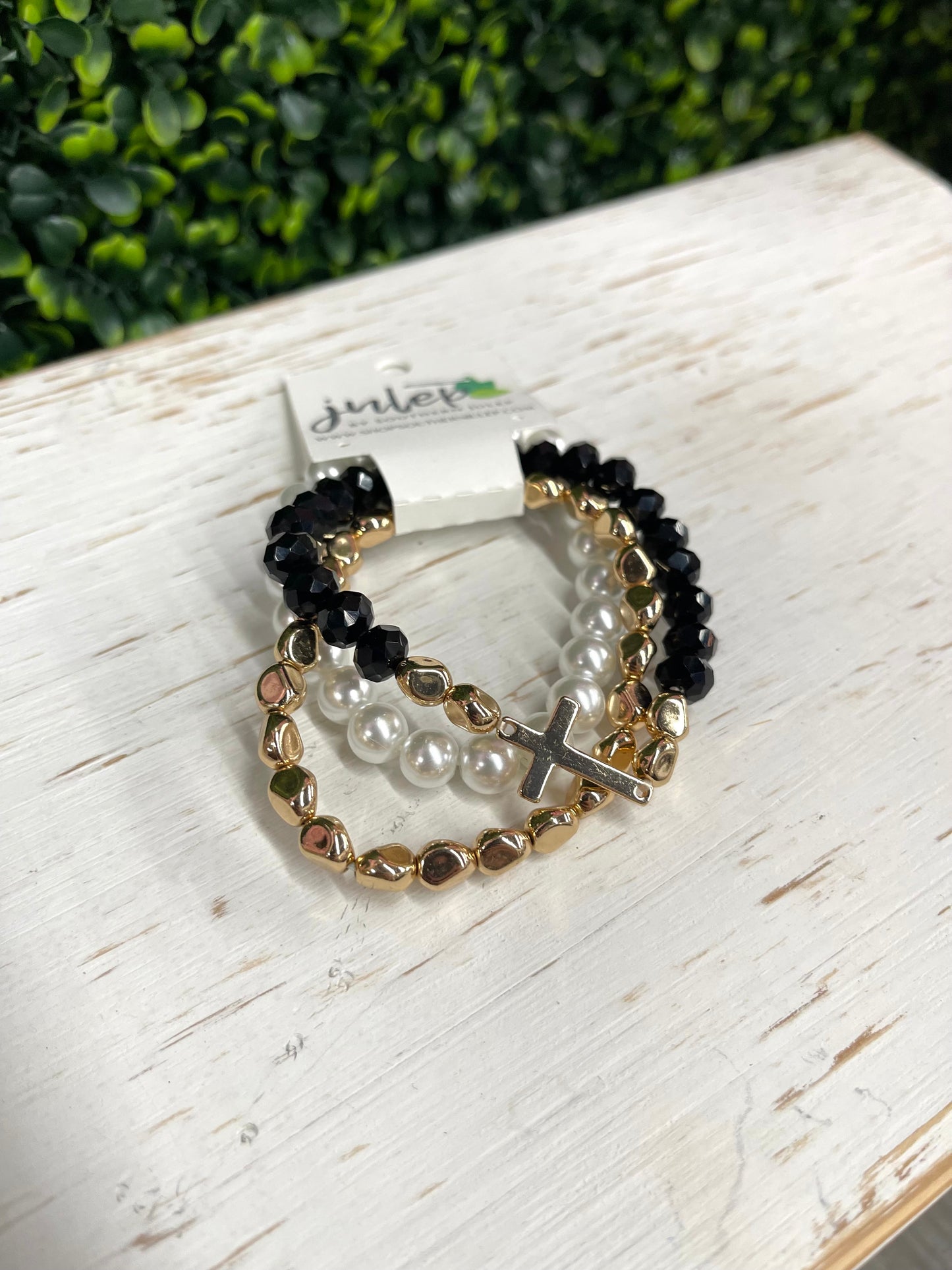 The Luci Bracelet Stack - Black
