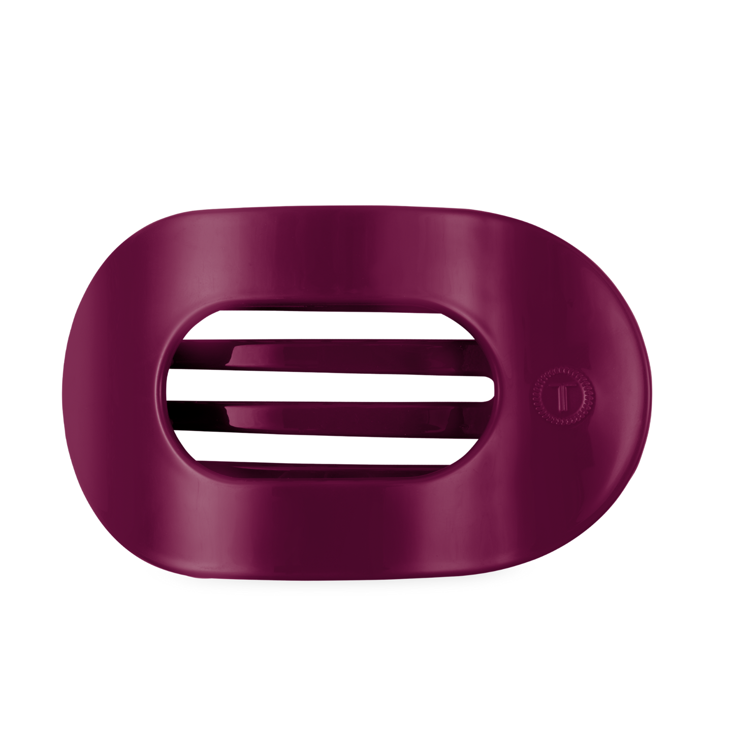 TELETIES - Large Flat Round Hair Clip - Mulberry