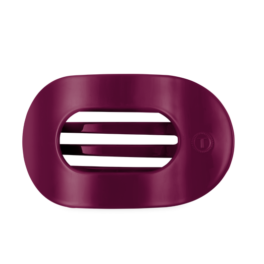 TELETIES - Large Flat Round Hair Clip - Mulberry