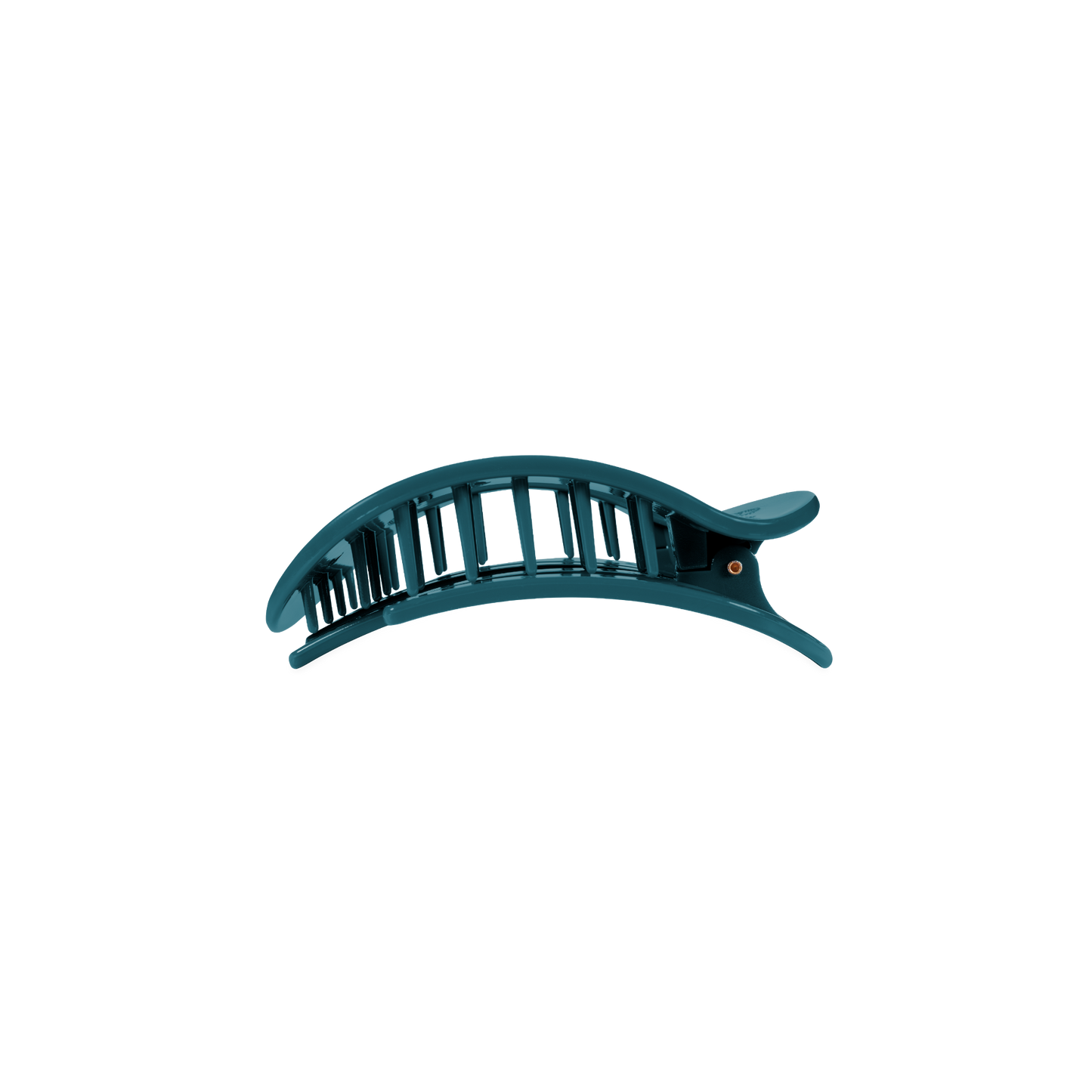 TELETIES - Small Flat Round Hair Clip - Teal With It
