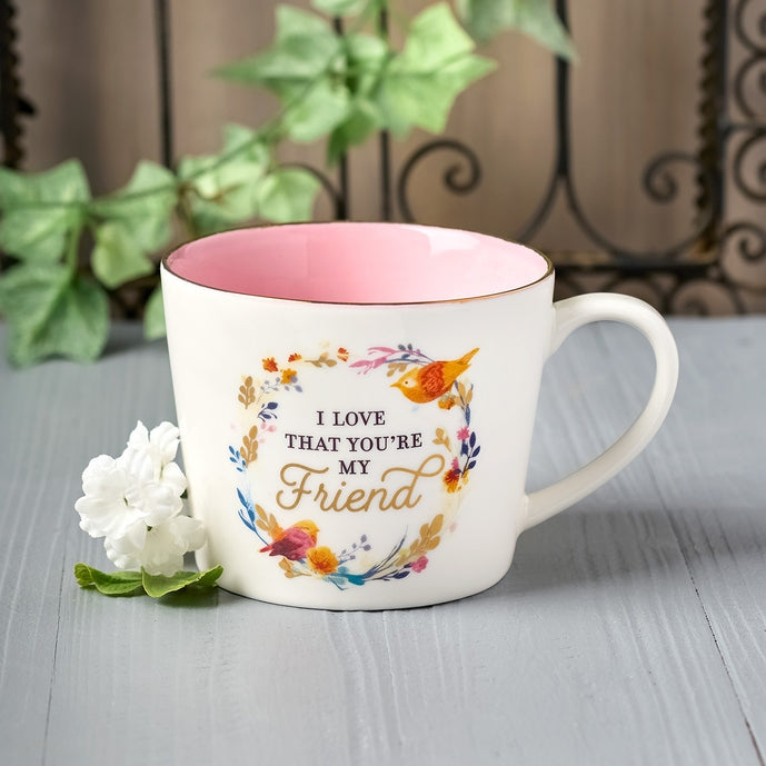 I Love That You Are My Friend Coffee Mug - Proverbs 27: 9-11