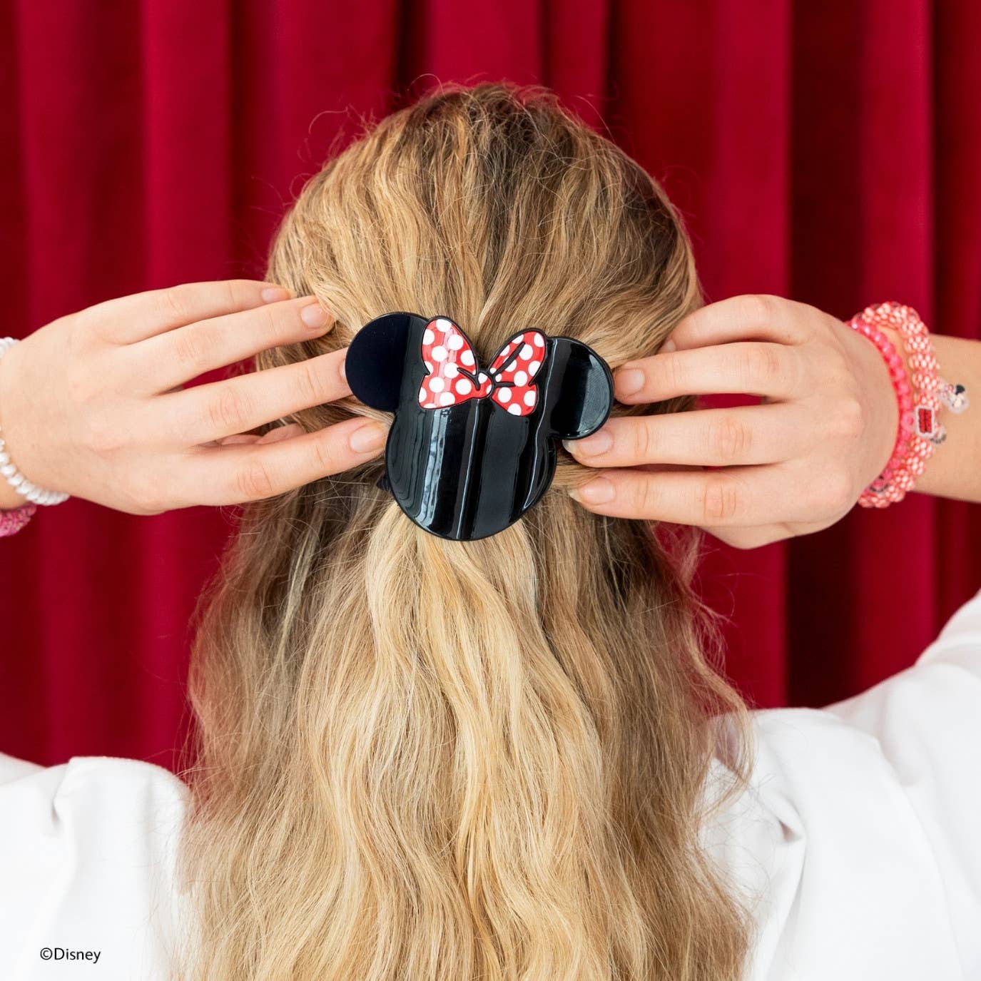 TELETIES - Small Flat Hair Clip - Disney: Minnie Mouse Shaped
